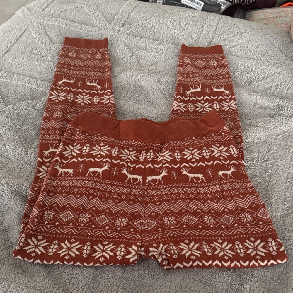 Forever 21 Women Light Brown Patterned Joggers